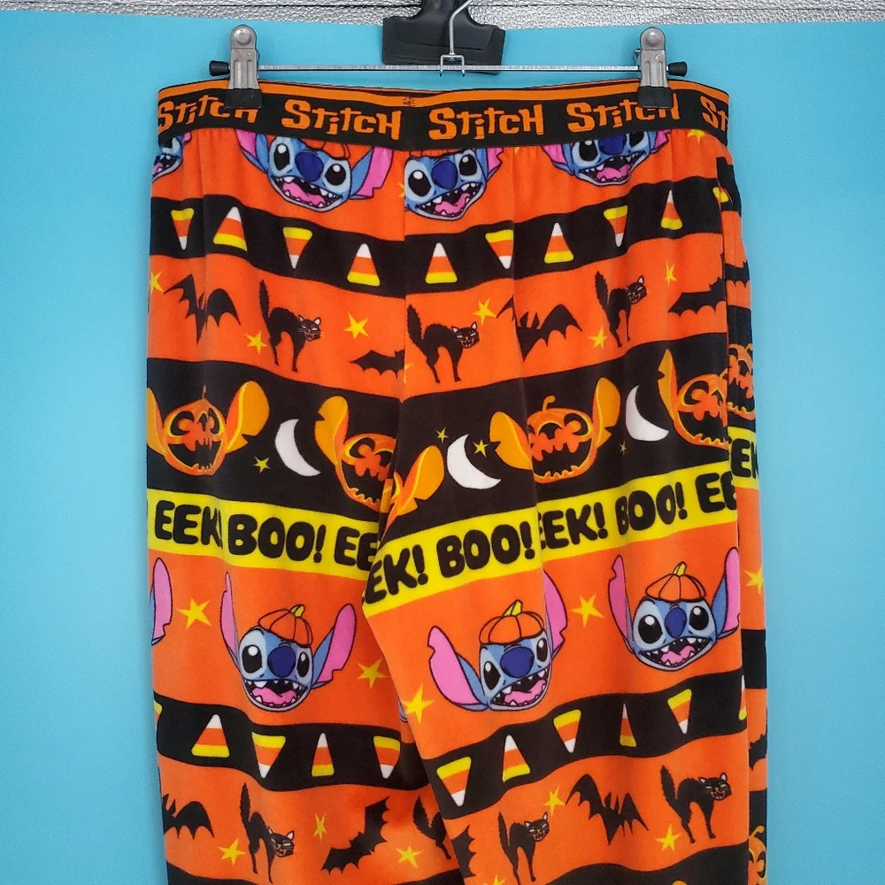 Disney Lilo & Stitch Pajama Pants Size Medium Halloween Flannel - Picture 4 of 8